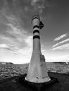 Grayscale Photo of a Tower
