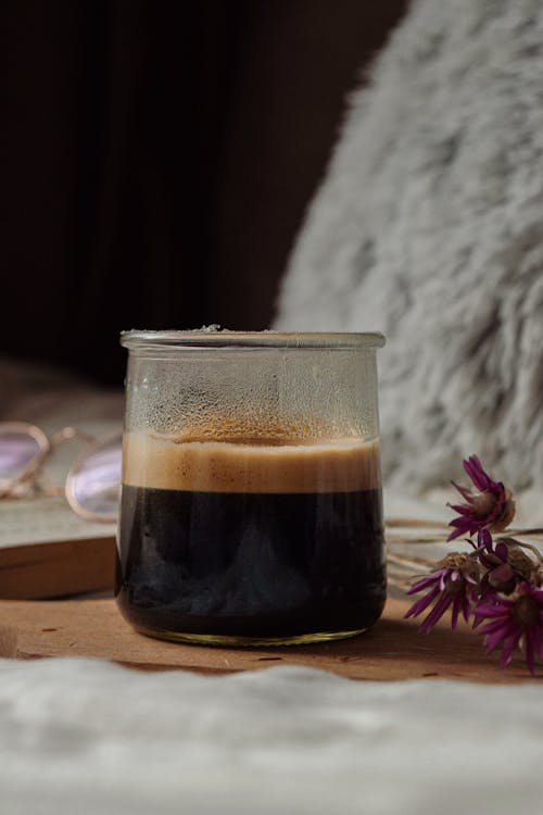 Free A Clear Drinking Glass With Coffee Stock Photo