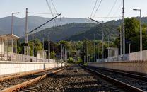 Train Rail Near Green Trees