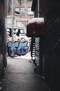 White and Black Graffiti on Wall