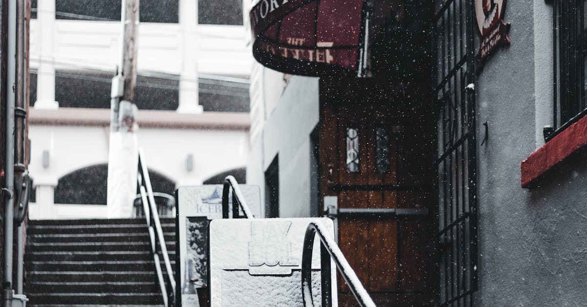 Alley with Concrete Steps and Stainless Steel Railings · Free Stock Photo