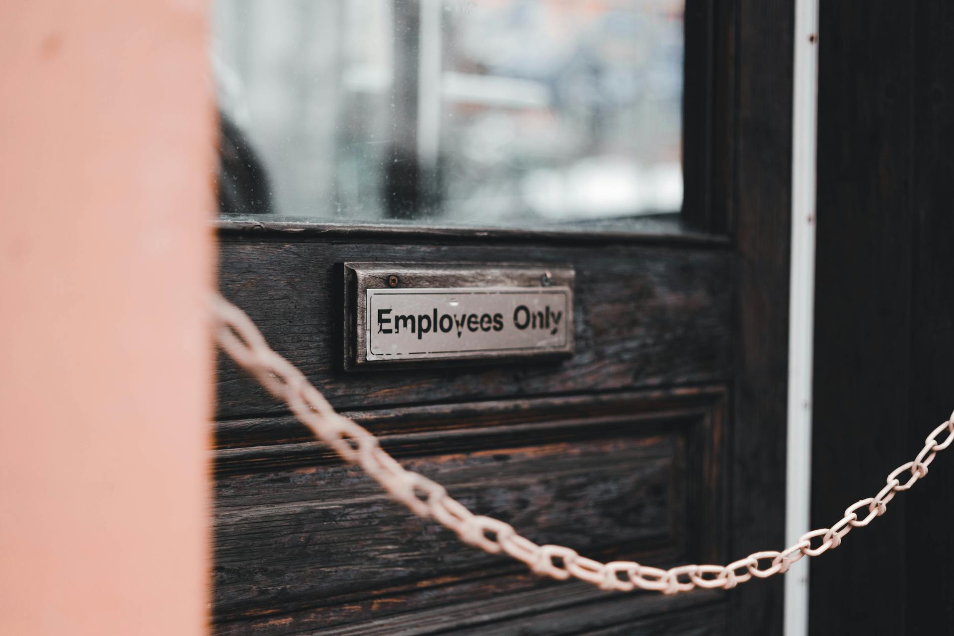 Photo of an Employees Only Signage