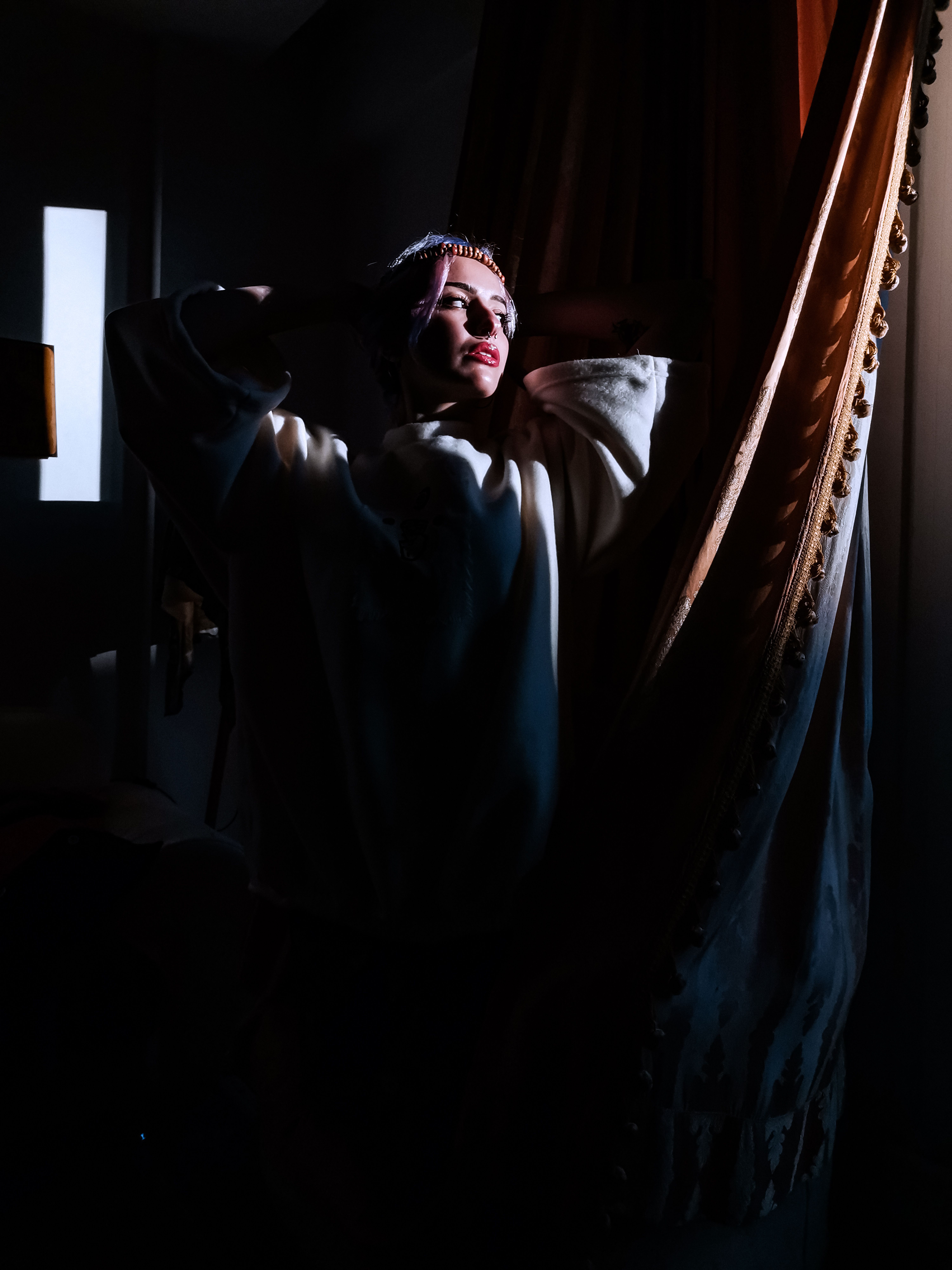 Woman Posing in Darkness · Free Stock Photo