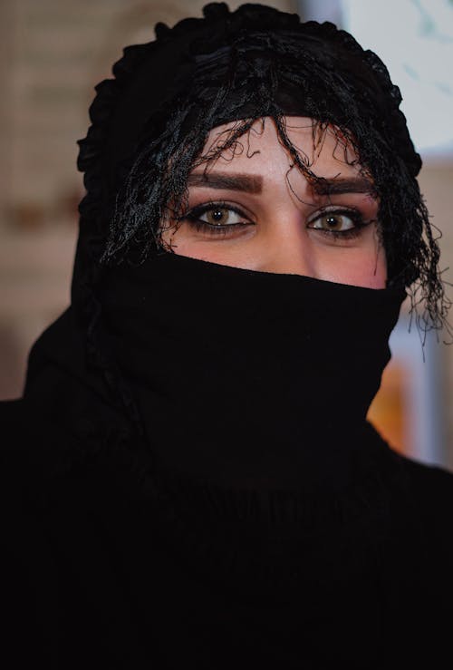 Young Woman in a Black Hijab 
