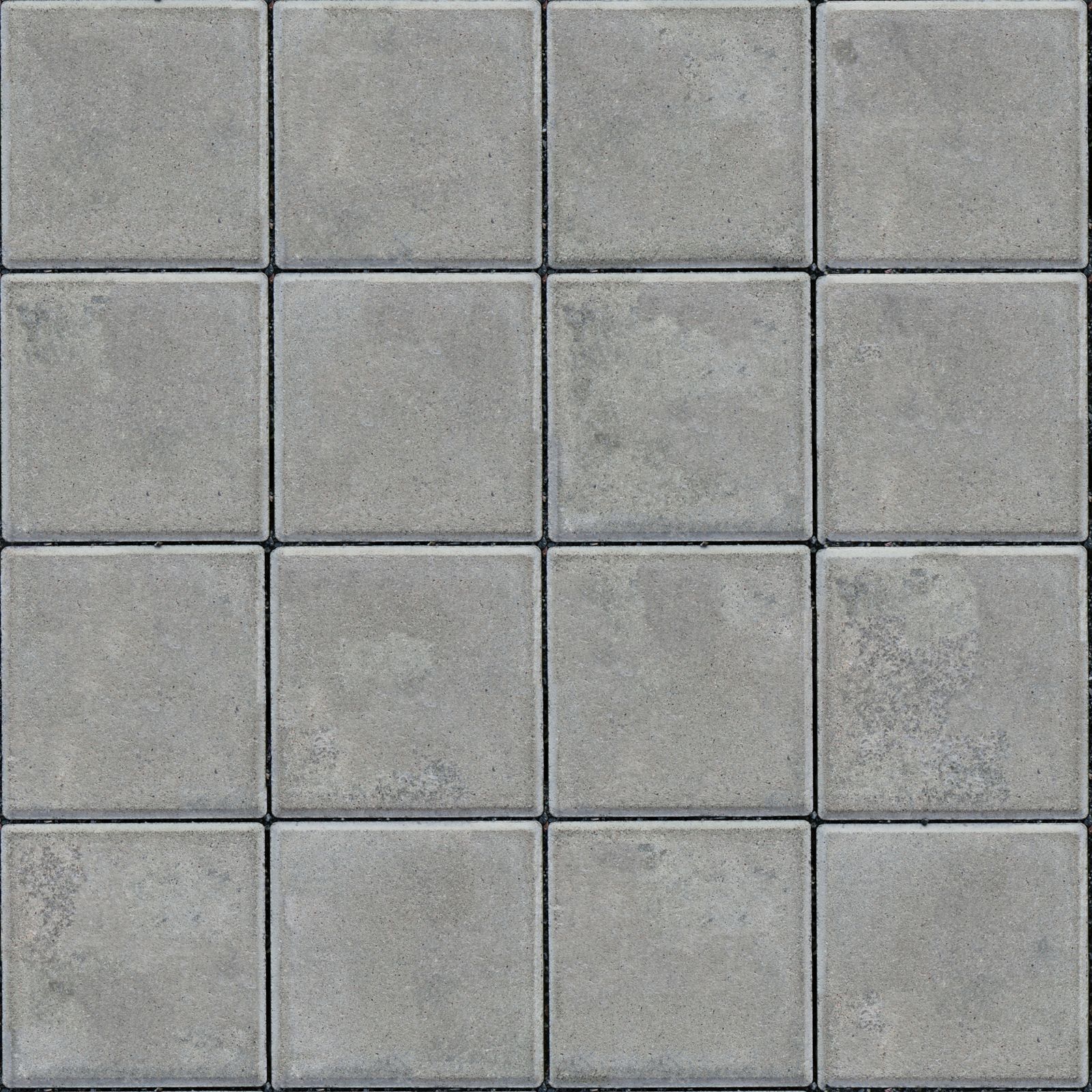 Gray tile flooring forming a seamless square pattern