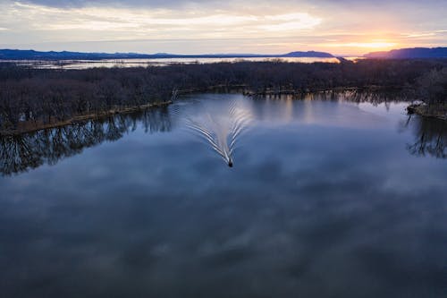 Photos gratuites de aube, bateau, coucher de soleil