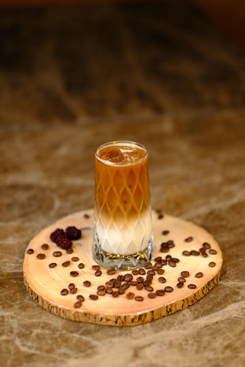 Photo of a Glass with Iced Coffee