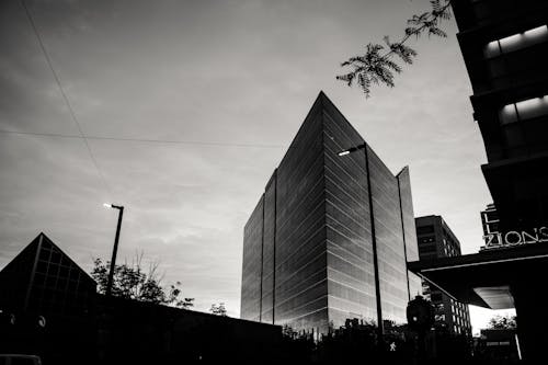 Grayscale Photography of High-rise Building