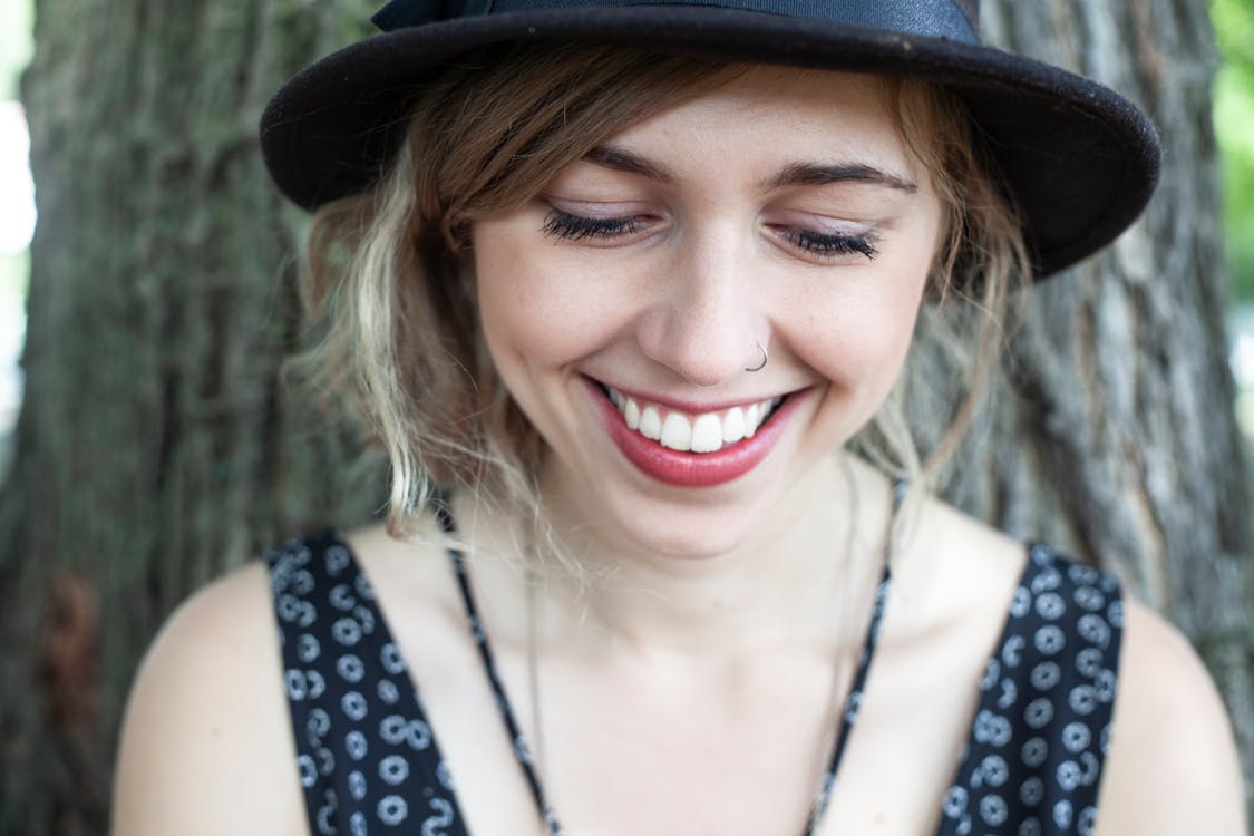 Free Close Up Photo of a Woman Smiling Stock Photo
