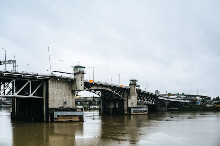 Morrison Bridge In Portland, Oregon