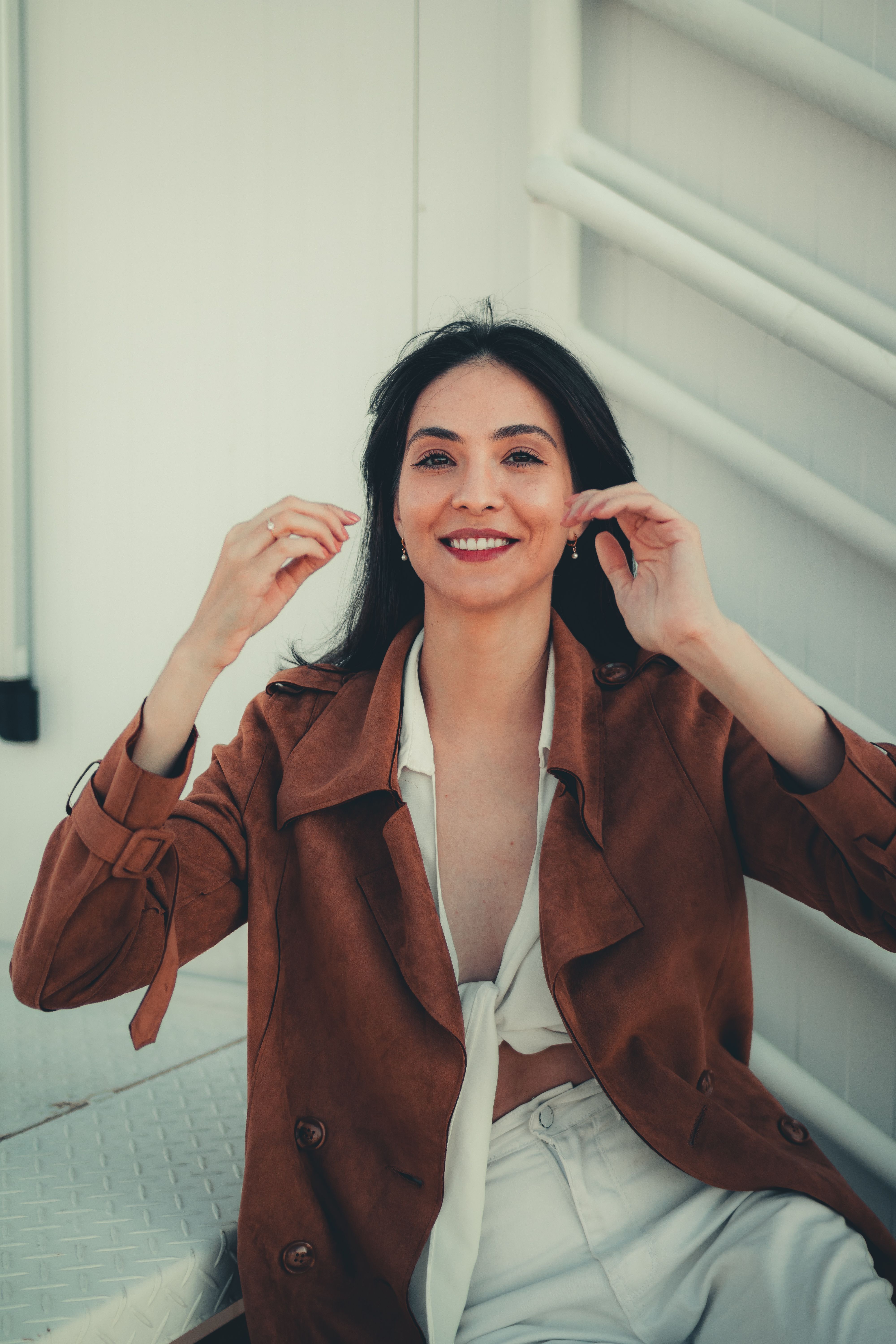 Woman Wearing Brown Coat · Free Stock Photo