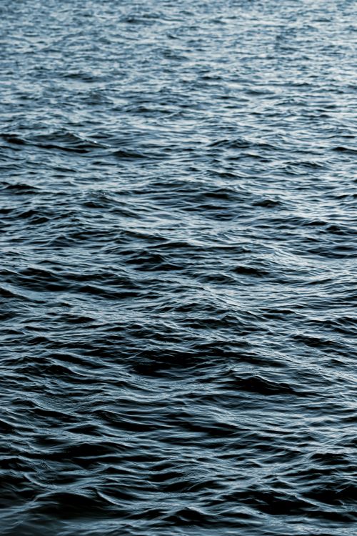 Free A peaceful scene of ocean waves gently rippling under the daylight. Stock Photo