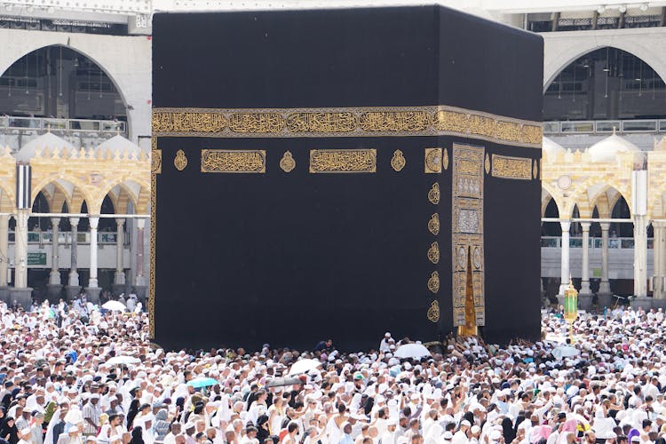 A Great Mosque Surrounded With People