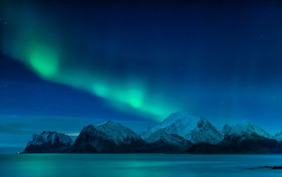Snow Capped Mountains Under a Beautiful Sky