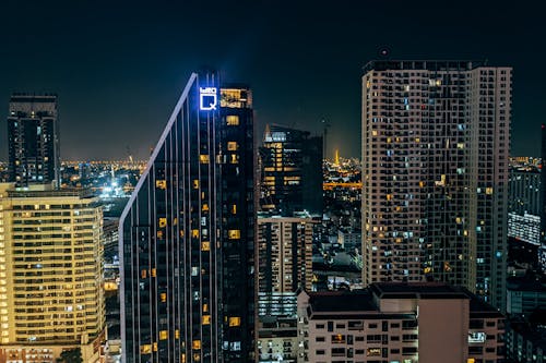 Photograph of High-Rises during the Night