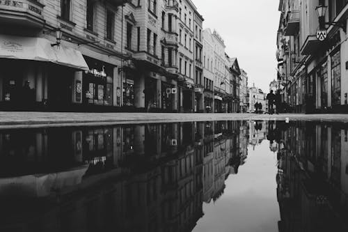 Grayscale Photo Of Buildings