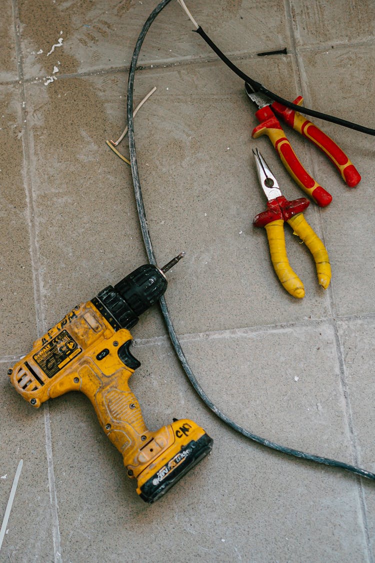 Tools On Tile Floor