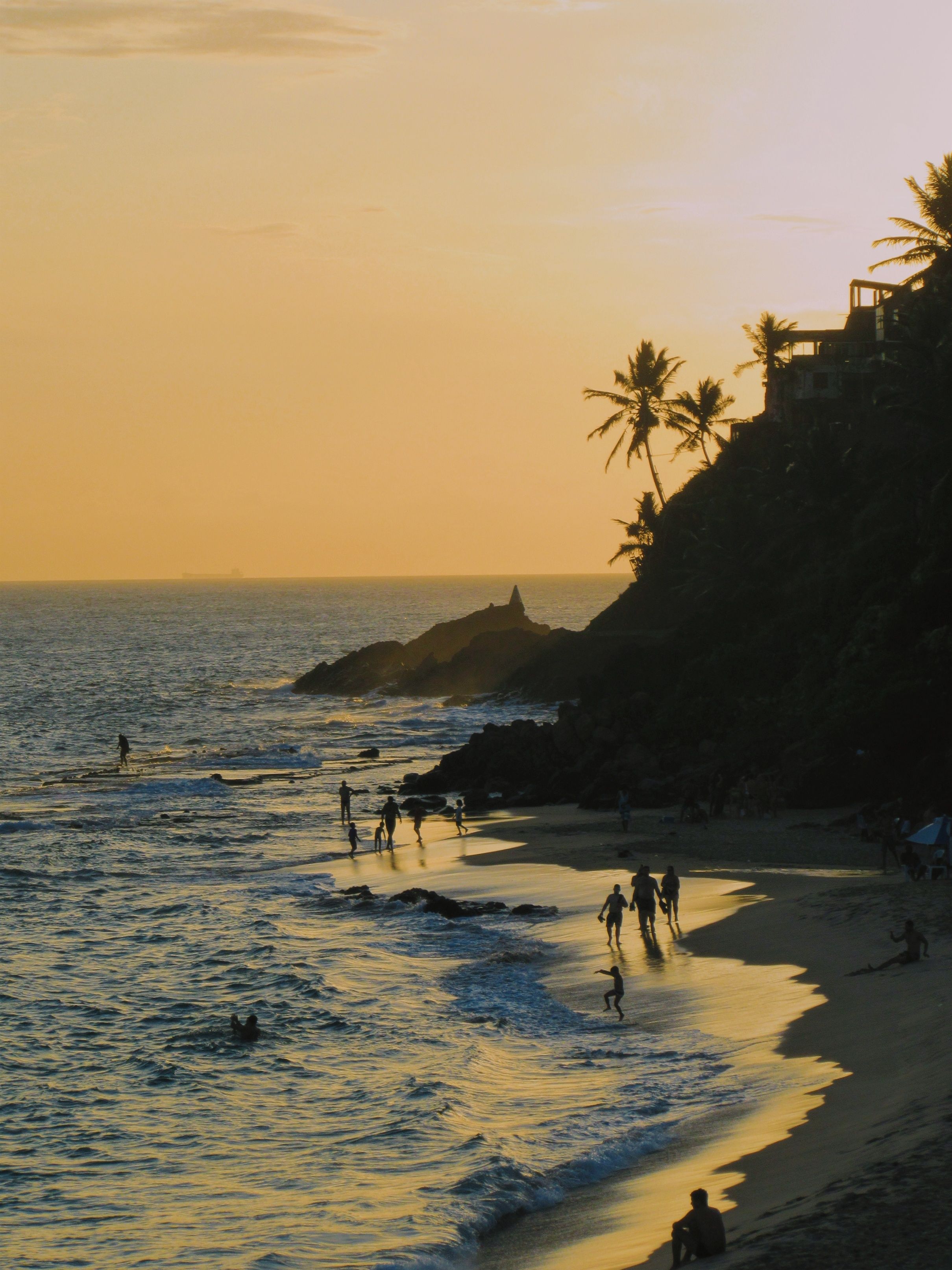 People on the Beach during Sunset · Free Stock Photo