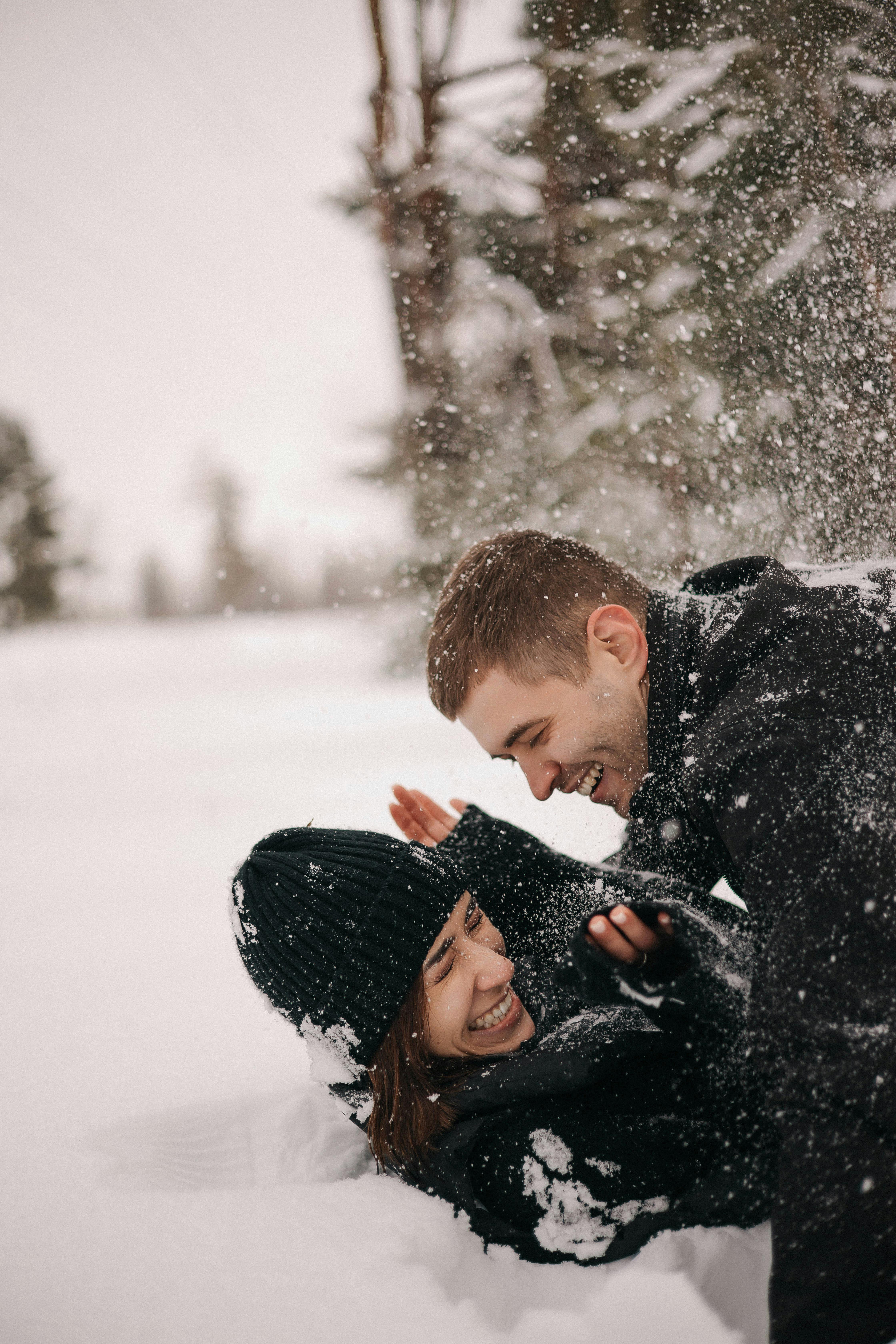 A boy enjoying snow fall - PixaHive
