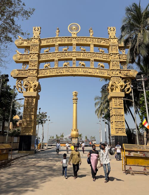 Chaitya Bhoomi Gate and Ashoka Pillar, Mumbai, India