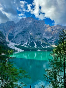 Breathtaking view of Lake Pragser Wildsee in Trentino-South Tyrol, perfect for nature lovers.