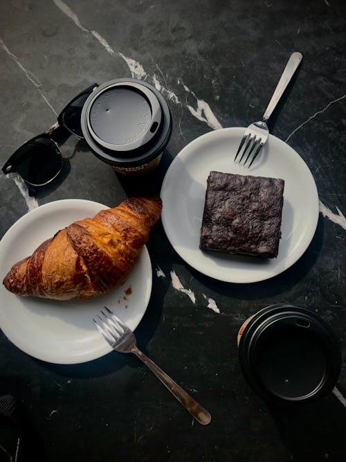 Cups of Coffee Beside Pastries