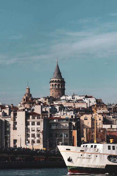 Free The Galata Tower as Seen from the Bosphorus Stock Photo