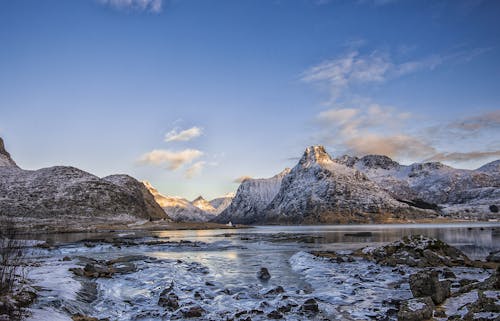 Scenic View of Mountains near the Lake