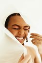 Woman in White Hijab Smiling
