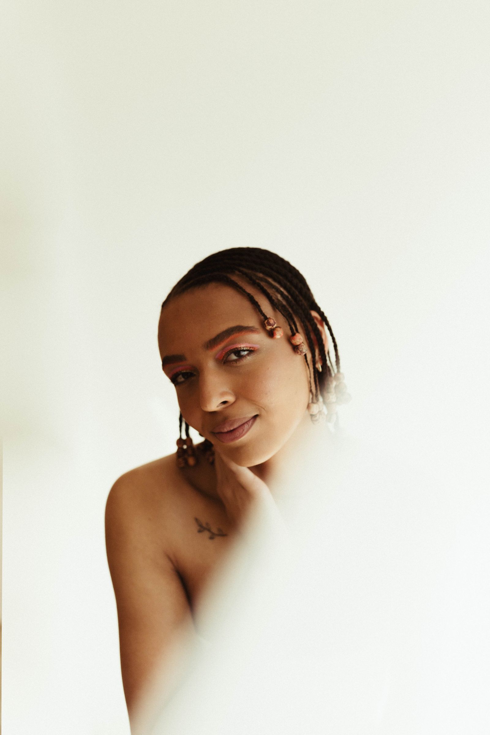Afro braids beauty portrait