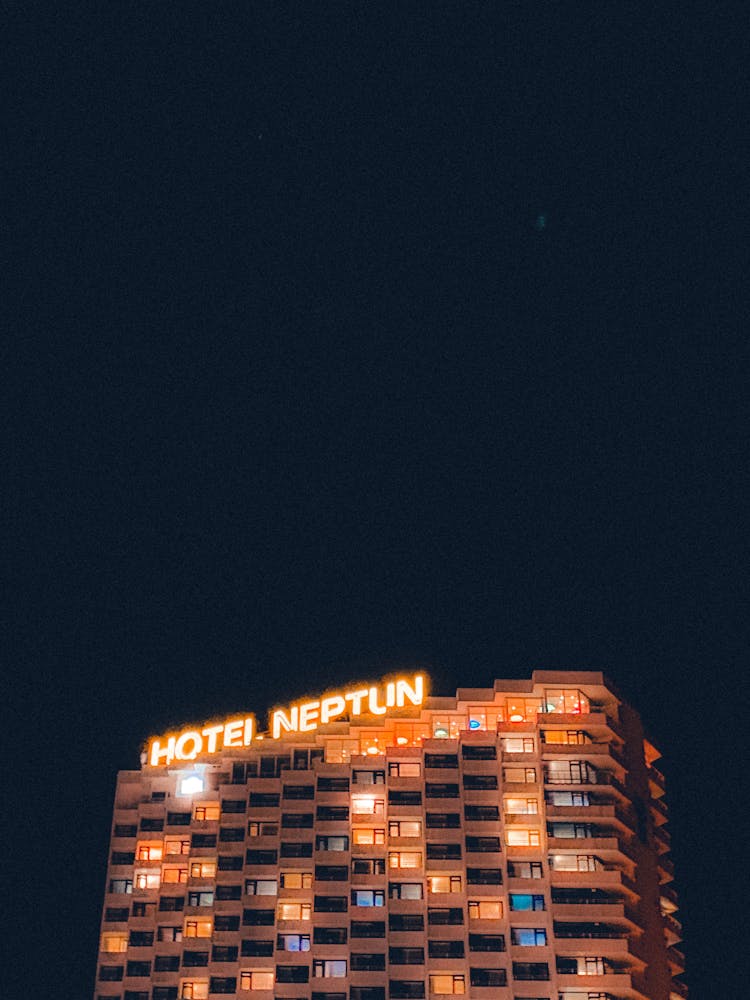 Hotel Neptun Under Dark Sky