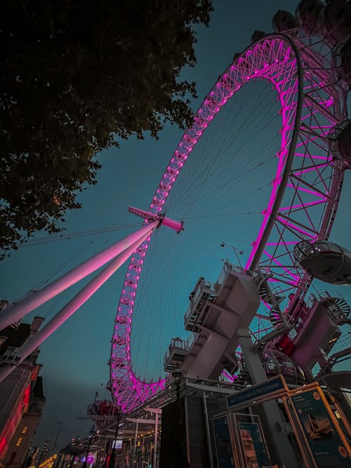 Fotobanka s bezplatnými fotkami na tému čierna, London Eye, mesto v noci
