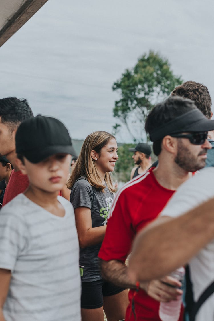 Audience Standing Outdoors