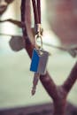 Blue and White Key Chain