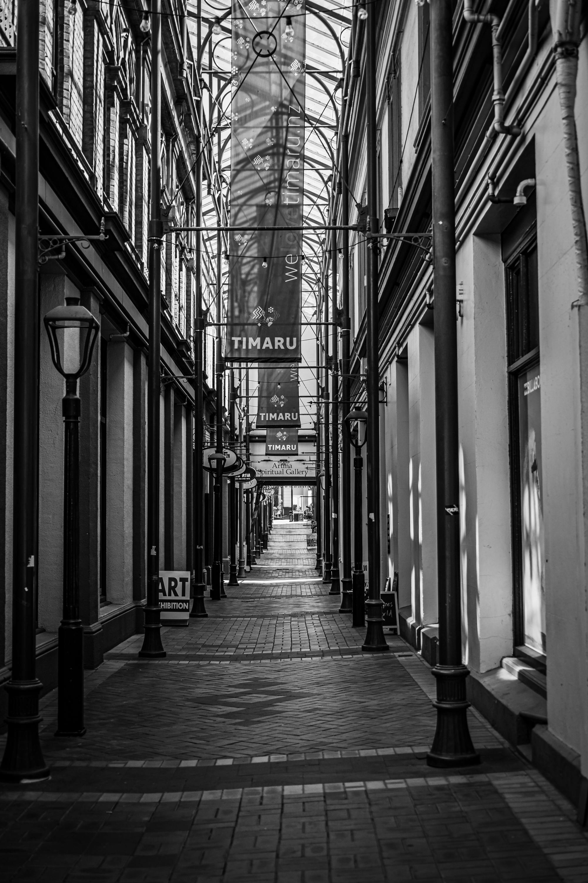 Black and White Photo of an Alley · Free Stock Photo