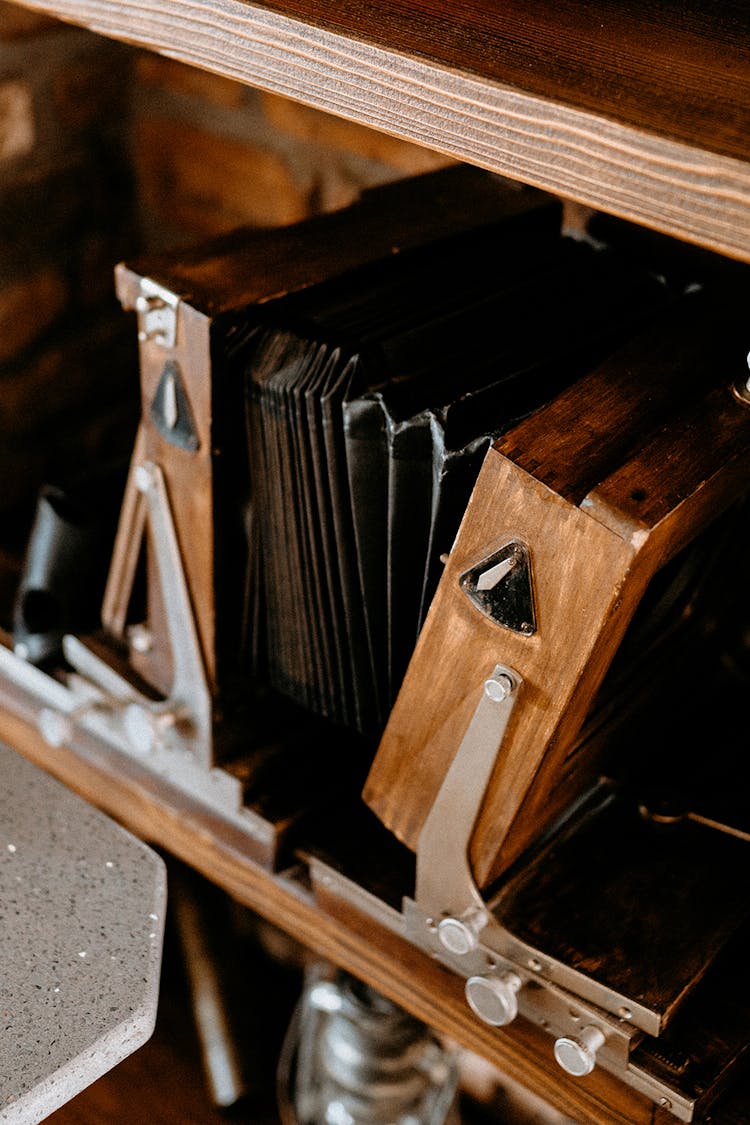 Close-up Of A Vintage Accordion