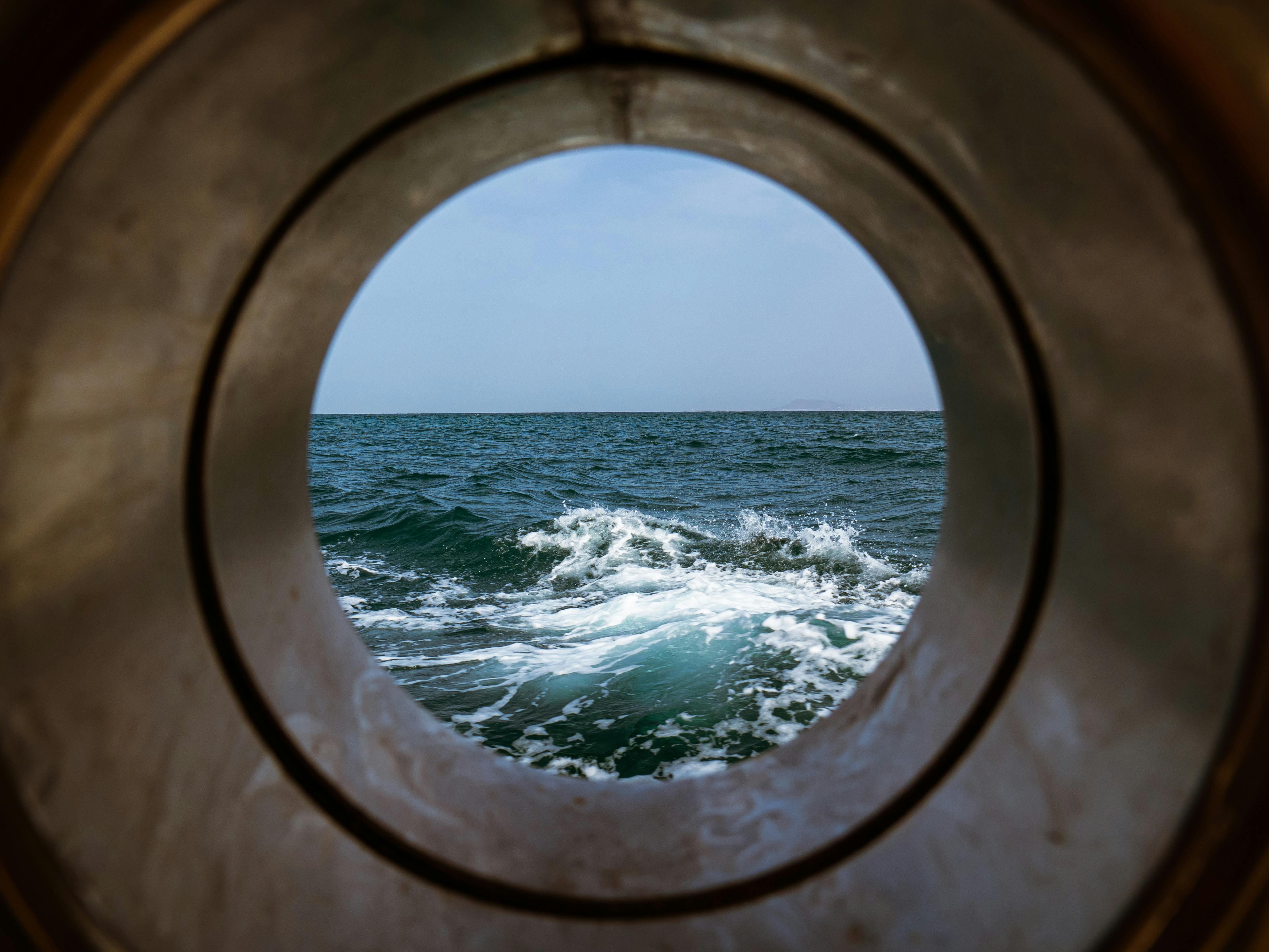 Sea View from a Boat Clearview Screen Window · Free Stock Photo