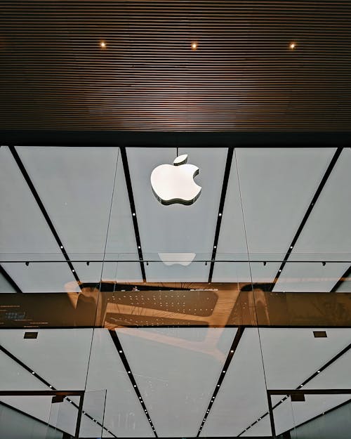 Apple Logo on the Front of a Shop