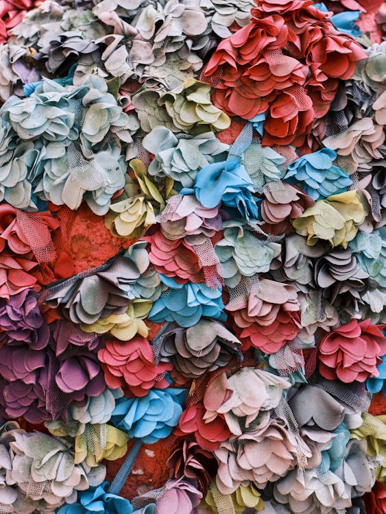 Colorful Fabric Flowers