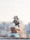 Man Riding Horse Statue