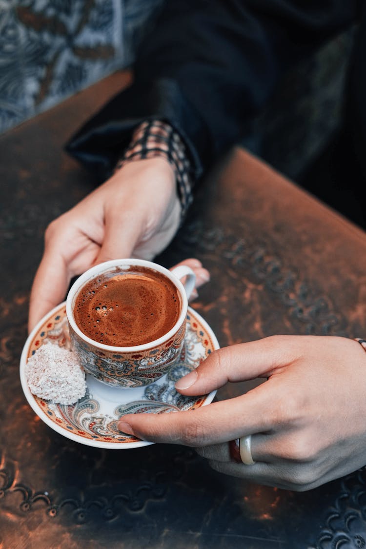 Woman Drinking Hot Chocolate 