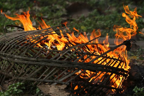 木圍欄, 火, 火焰 的 免費圖庫相片
