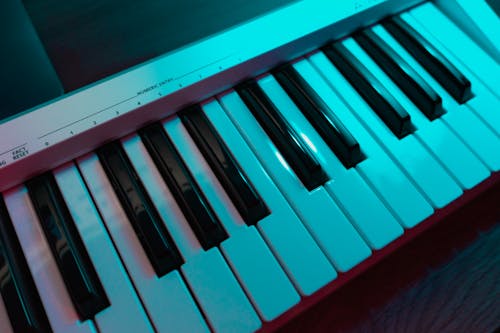 Keyboard in Blue Light