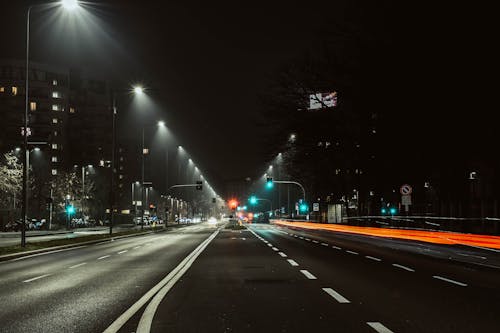 アスファルト道路, シティ, ダークの無料の写真素材