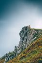 Gray Sky above a Mountain