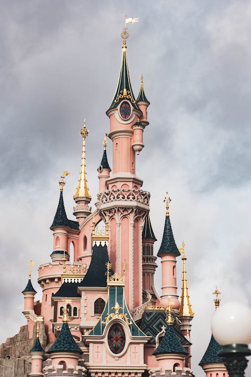 Pink Castle  Under White Clouds