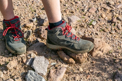 Person Wearing Hiking Shoes