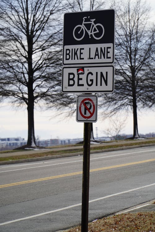 Bike Lane Signage on Pole 
