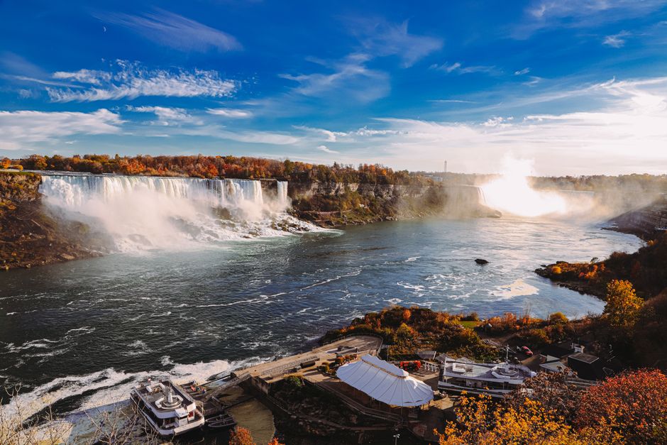 Stunning Flight of the Angels and Signature Cruise Combo Victoria Falls Review: The Ultimate Way to Experience Africa's Greatest Wonder Review 2026 - Capture the breathtaking beauty of Niagara Falls with vibrant autumn colors and cascading waterfalls.