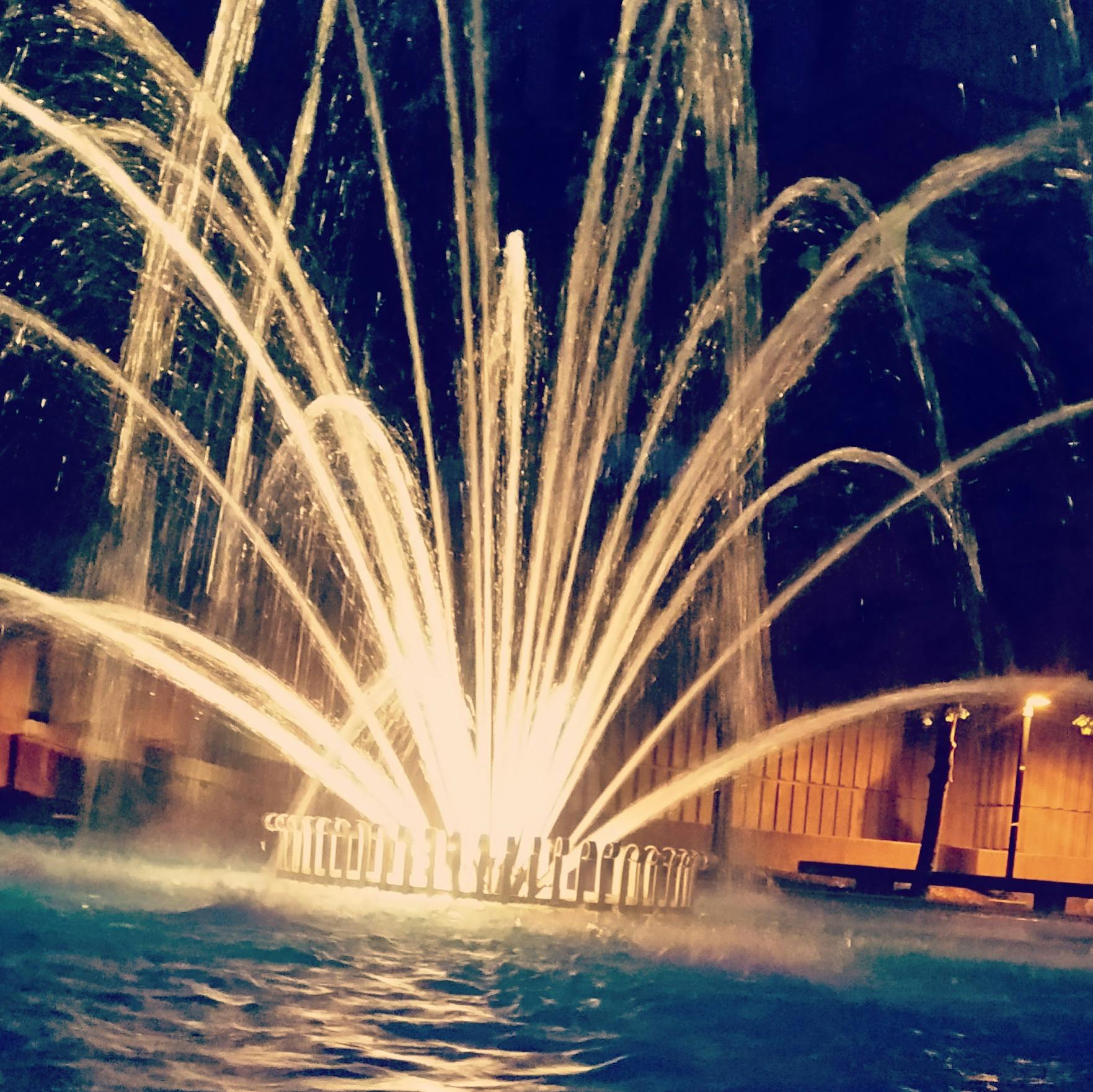 Free stock photo of fountain, lighted fountain, UWM